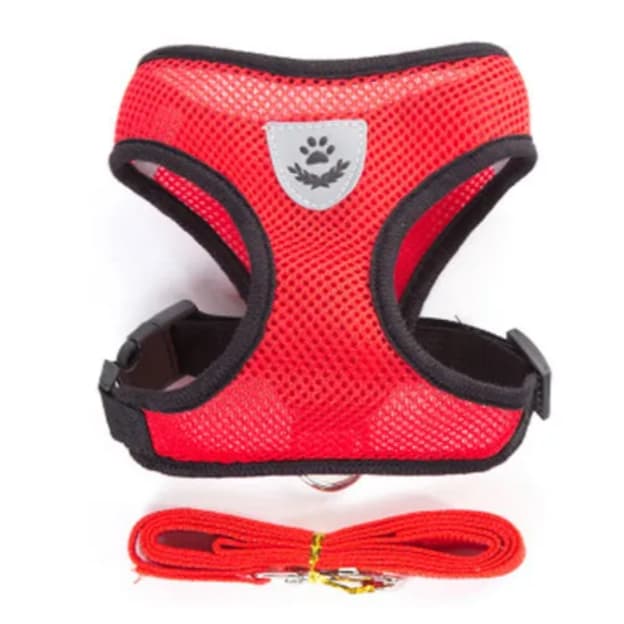 Coleira Peitoral Para Cachorro Pet Colete Refletivo + Guia C