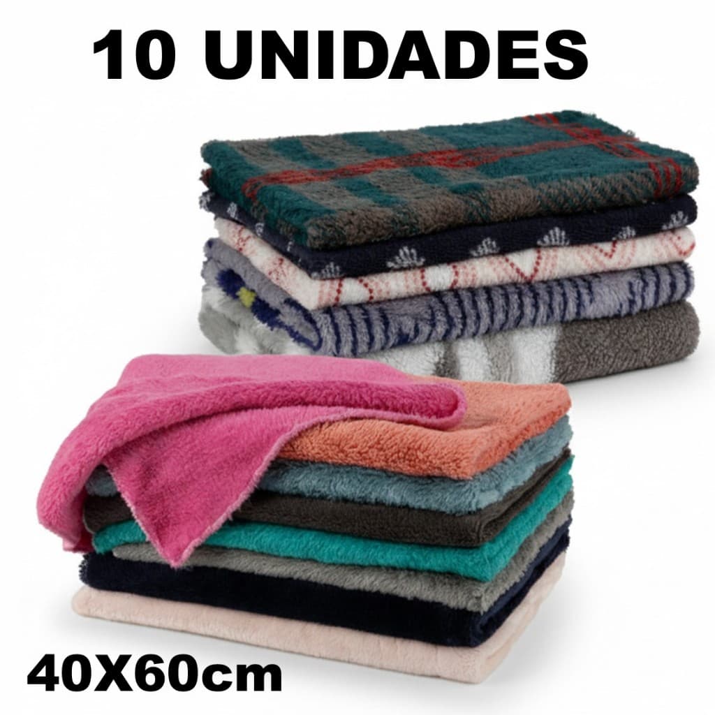 Kit 10 Panos Microfibra Paninho De Pia 40x60 Cozinha Limpeza Casa  carro Automotivo Cores Sortidas