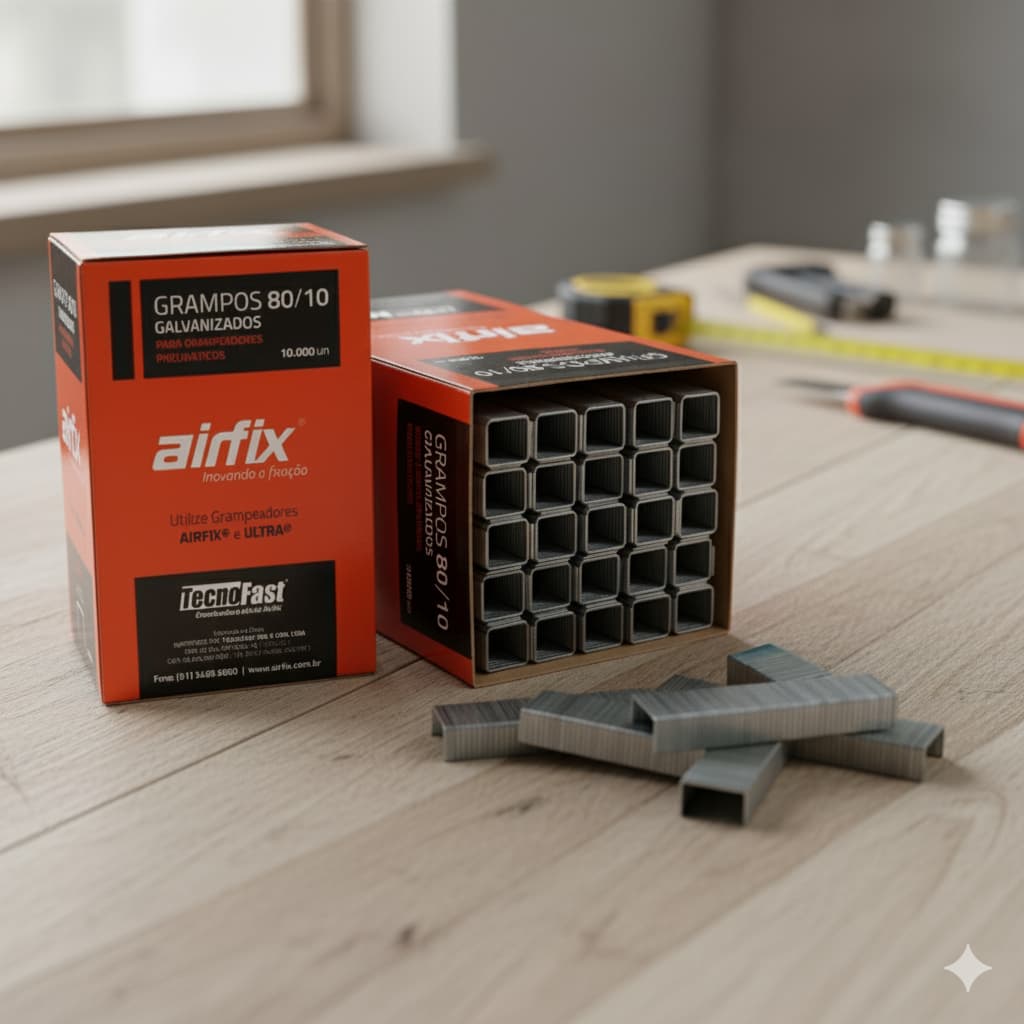 Grampos 80/10 Niquelado Airfix Uso Profissional Cama Box Móveis Estofado Grampeador De Alta Velocidade 10.000 Peças Top.