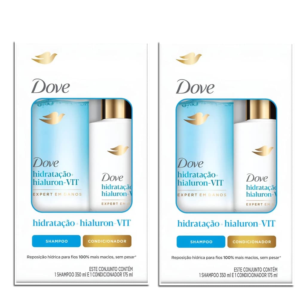 Kit Dove Hidratação + Hialuron‑VIT Shampoo 350 mL + Condicionador 175 mL