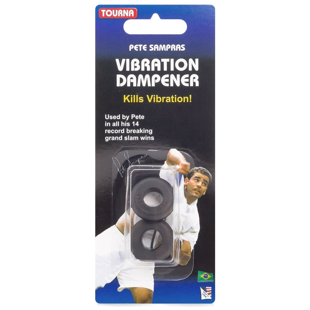 Antivibrador Unique Pete Sampras Preto Cartela 2 Unidades Tênis Original Profissional Absorção