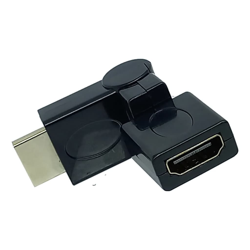 Adaptador Hdmi Dobrável 90° C/ Rotação 180 Graus Macho/fêmea