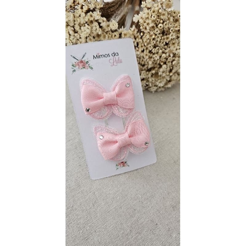 Parzinho Borboleta com lacinho colorido infantil, laço de menina, acessório menina, laco pequeno..