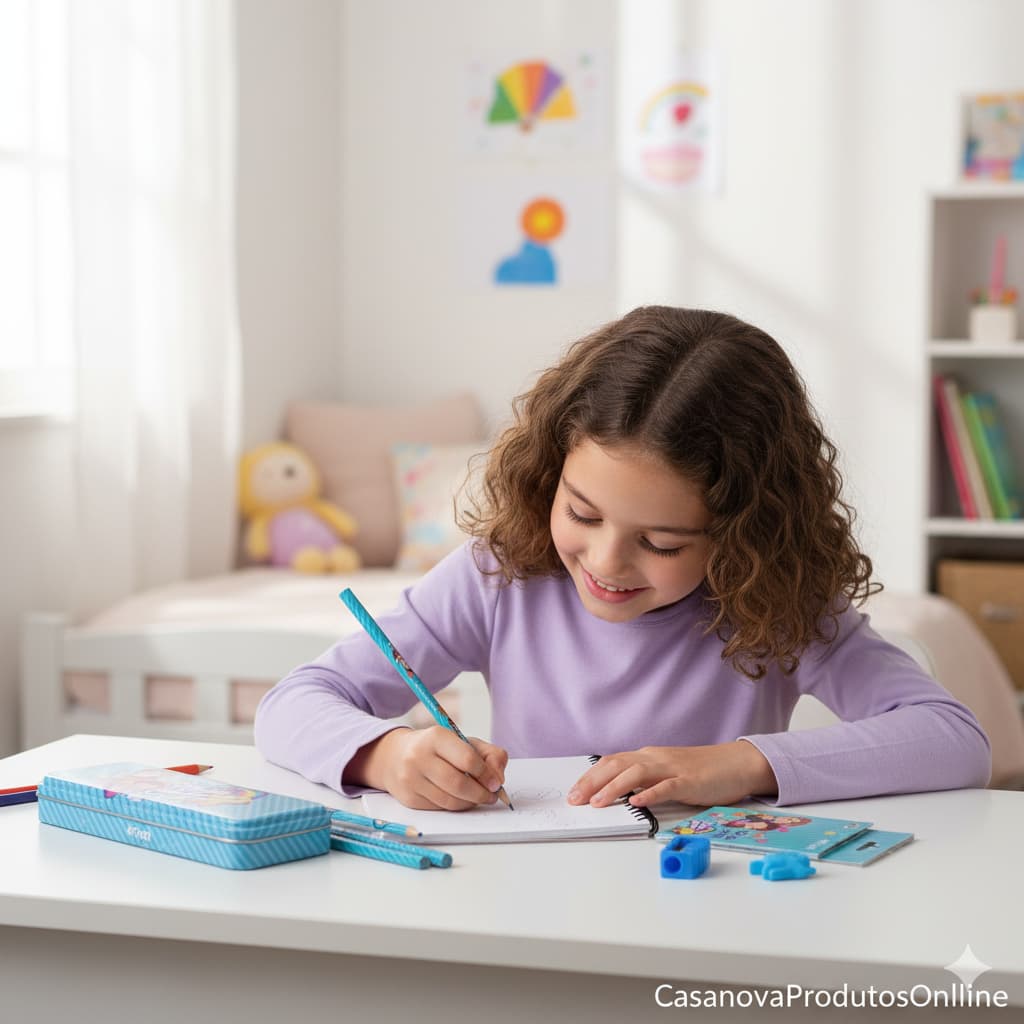 Kit Escolar Maria Clara e JP com Estojo e Acessórios Completo