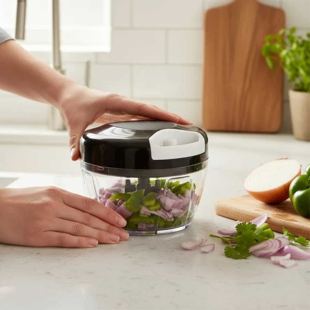 Processador Triturador Manual De Alimentos Vegetais 500ml