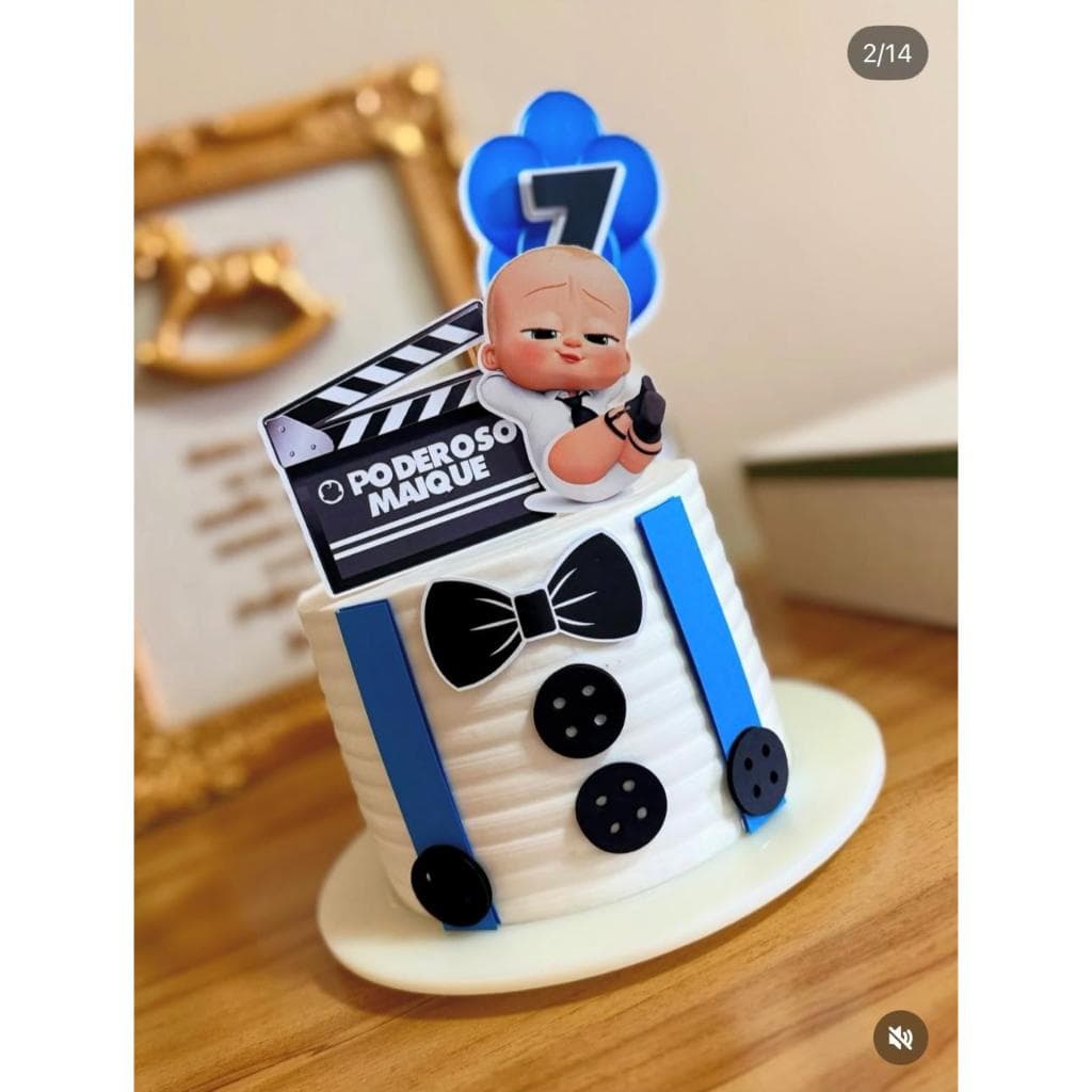 Topo de bolo Poderoso chefinho- Topper de bolo mesversário Poderoso Chefinho-Topo aniversario menino
