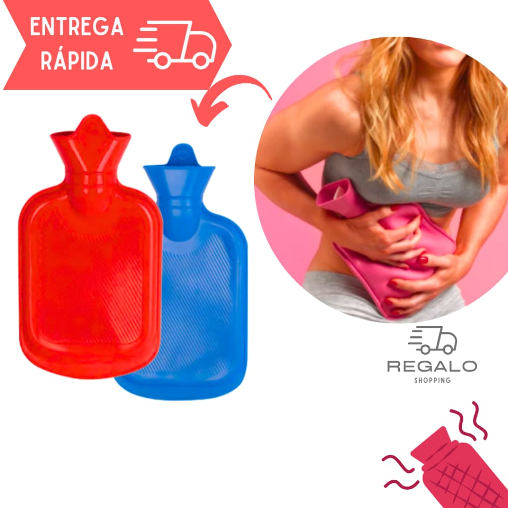 Bolsa Térmica de Agua Quente Gelada de 1L para Relaxamento Dores Inflamações Compressa Emborrachada