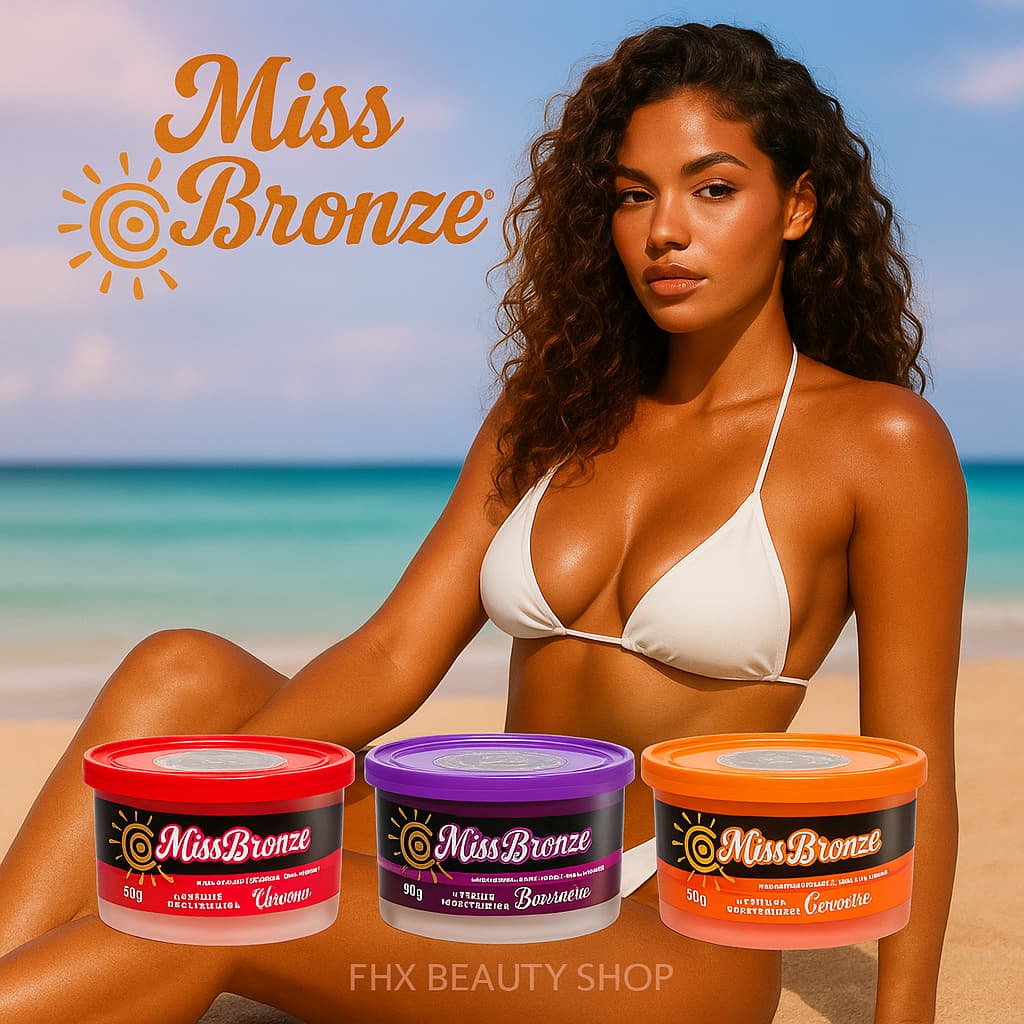 Parafina Bronzeadora Miss Bronze com Ativador  e Hidratação Cenoura Urucum Beterraba 200g