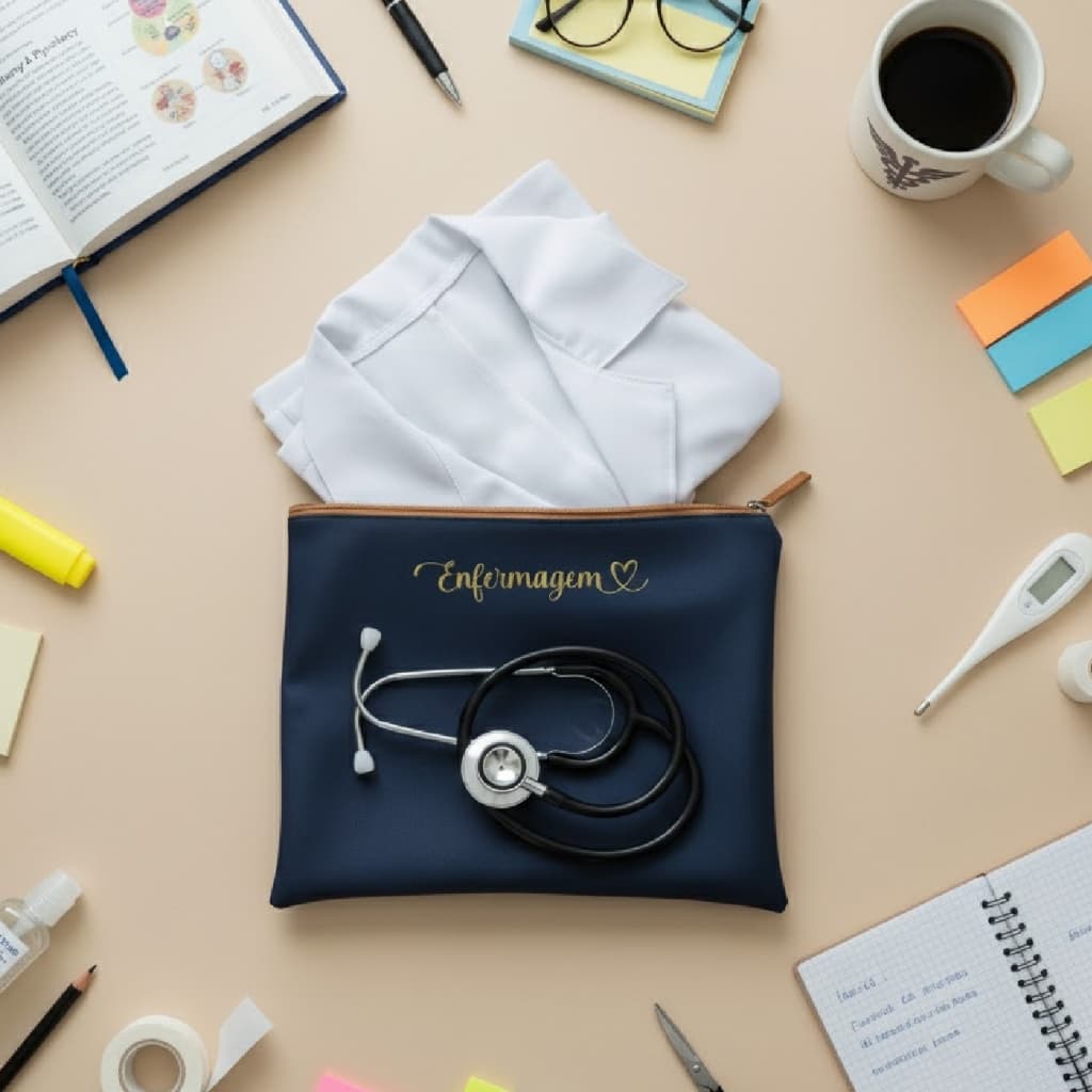 porta jaleco scrub pijama personalizado enfermagem medicina nutrição fisioterapia veterinaria