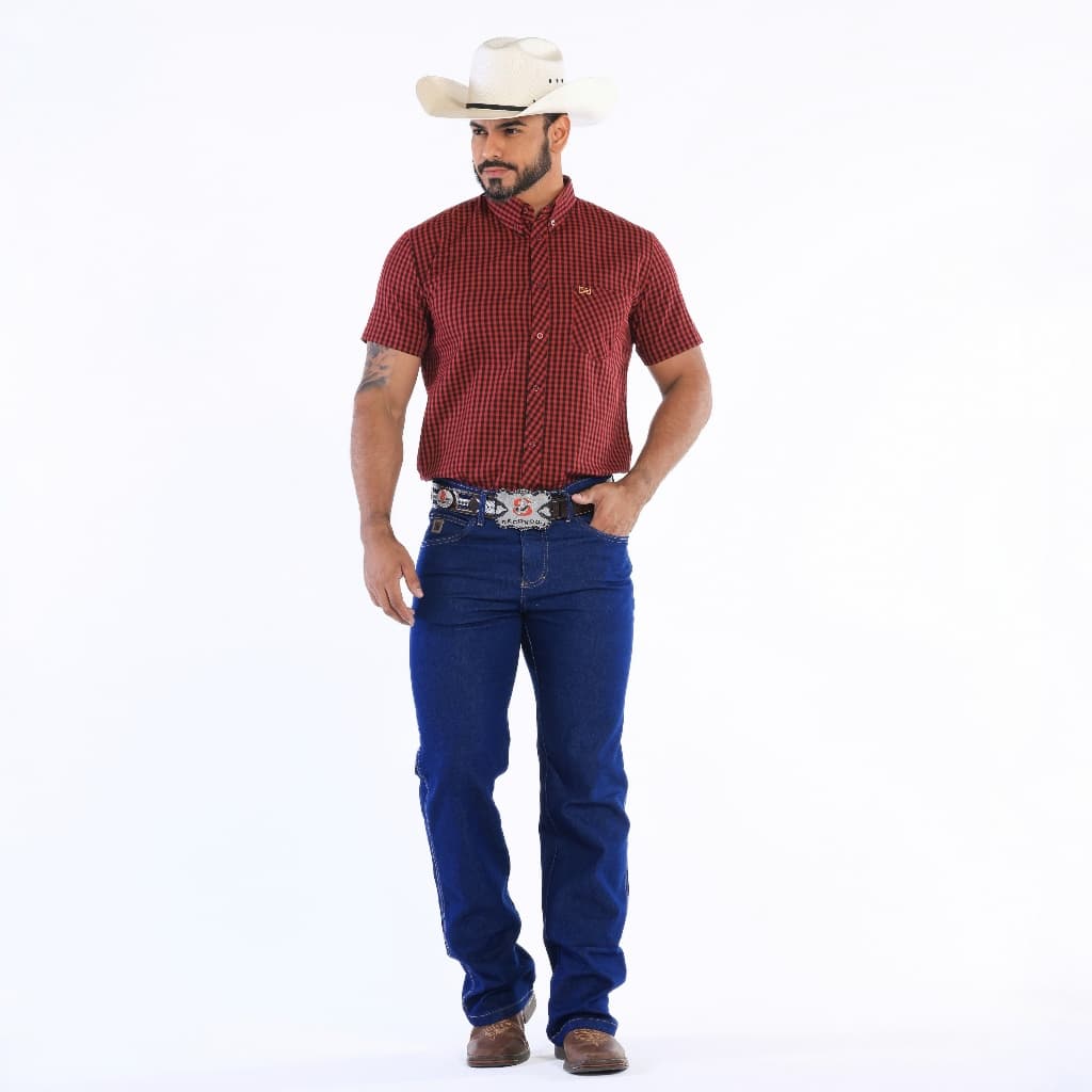 Calça Jeans Country Masculina Premium Rodeio Western com Elastano