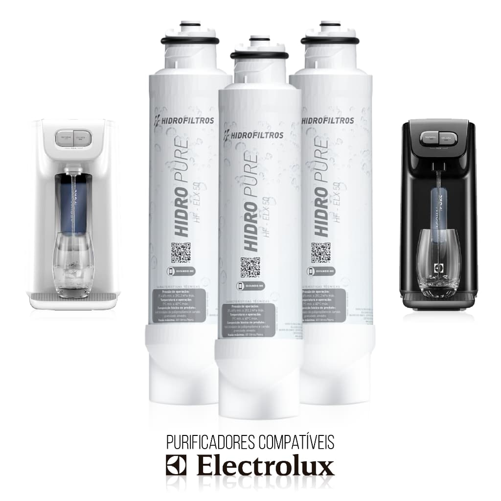 1, 2 ou 3 Unid Refil HidroFiltros filtro compatível purificador Electrolux Pc01x Pe15b Pe15x Pe15p