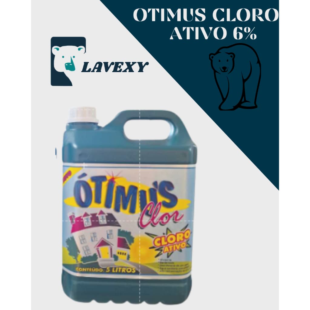 Kit 02 Galões de Cloro Liquido Ativo 6% Galão de 05 Litros cada