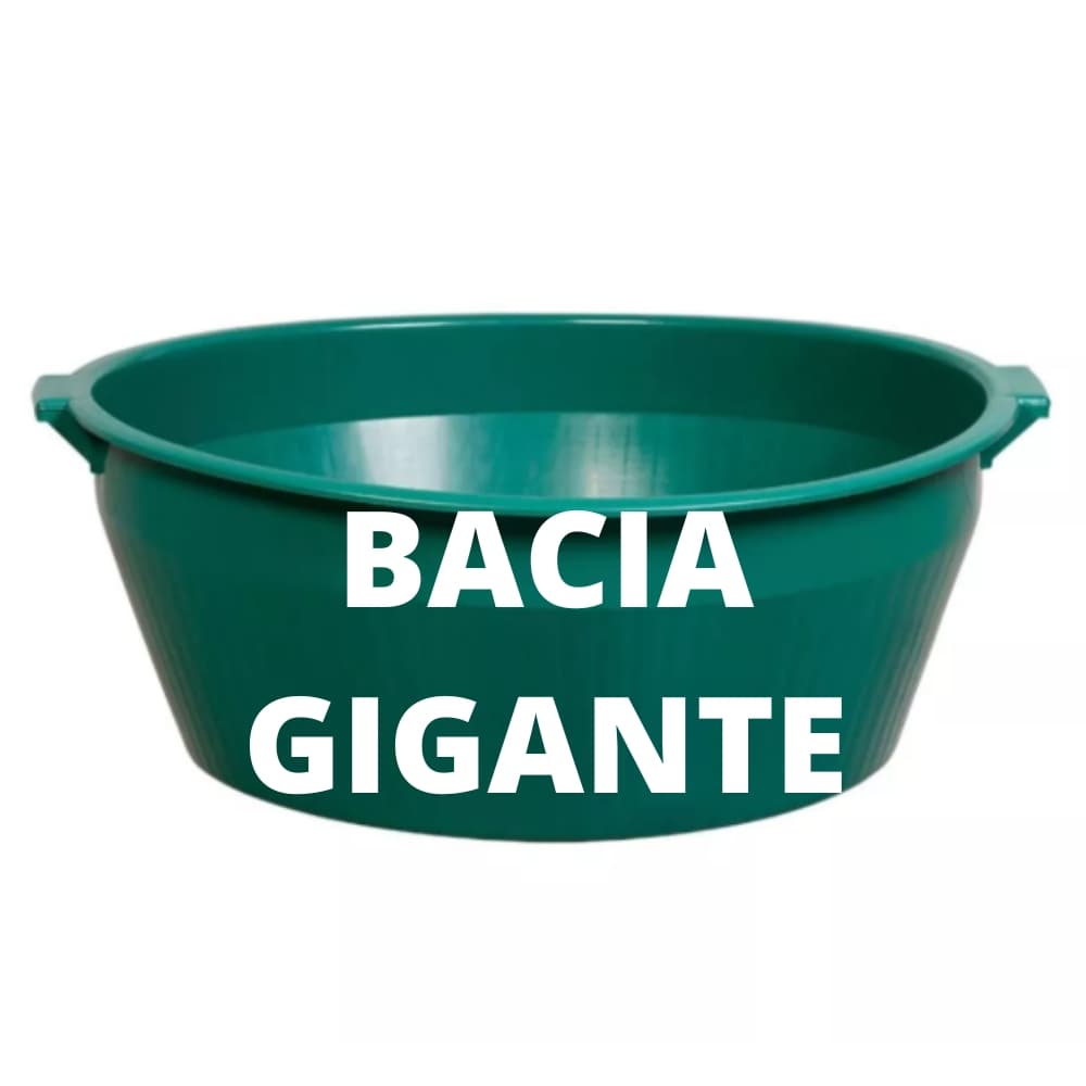 Bacia Extra Grande Gigante Plasnew 80 Litros Multiuso Reforçada C/ Alças