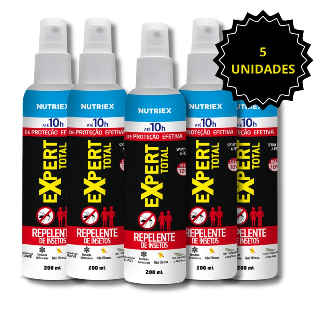 Repelente Expert Total 10h Spray 200ml | Proteção Aedes, Dengue, Zika e Chikungunya