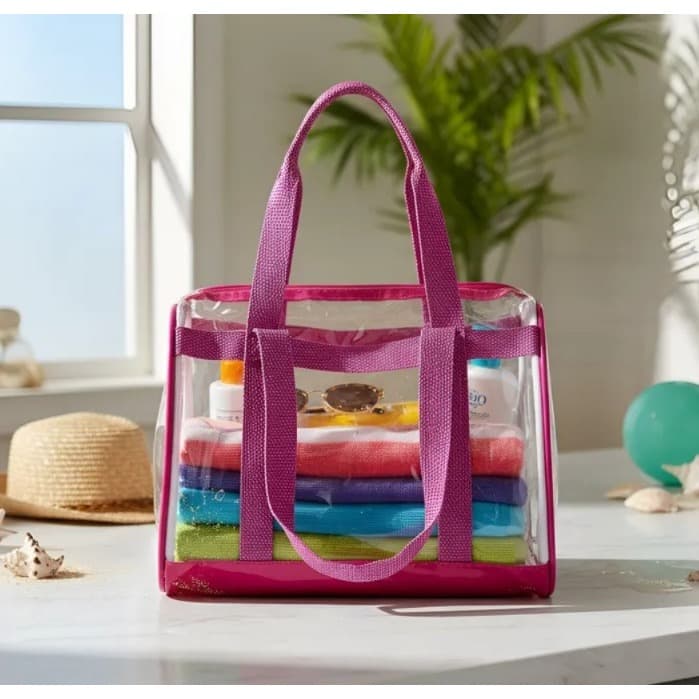 Bolsa Praia Piscina Transparente Passeio Verão Moda Feminina