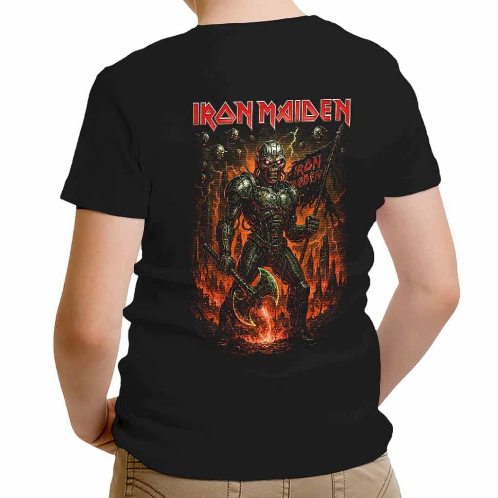 Camiseta Infantil Banda Iron Maiden Algodão Premium