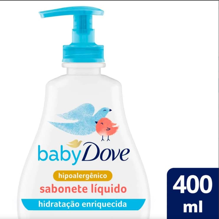 Baby Dove Sabonete Líquido da Cabeça aos Pés Hidratação Enriquecida 400ml