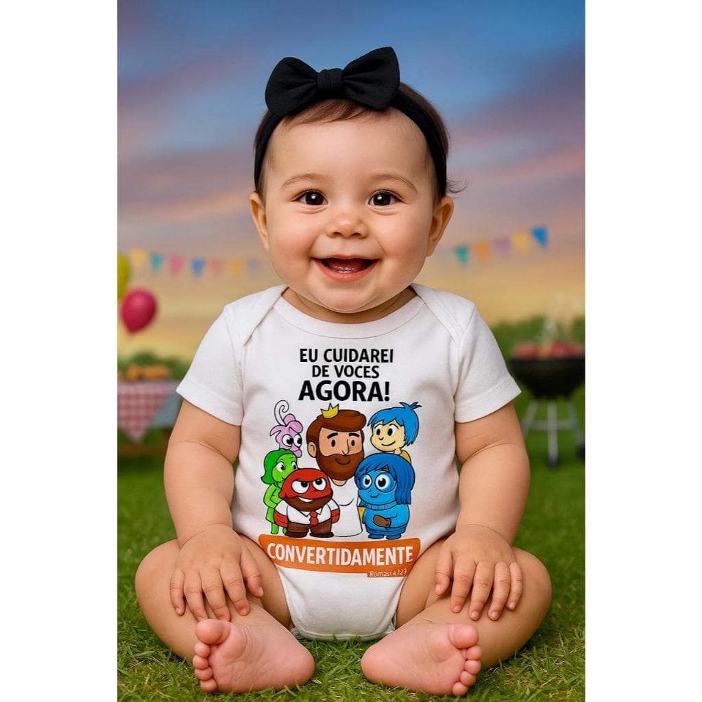 Body Bebê Convertidamente Body Personalizado Convertidamente Body Divertidamente Religioso Body De Frases Body Unissex