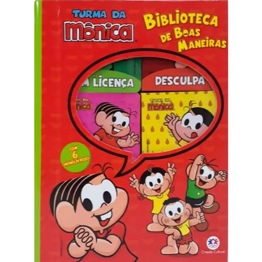 Livro Box com 6 Mini-livros/ Transformers/ Turma da mônica