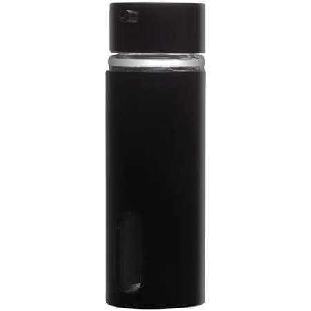 Galheteiro de vidro e metal preto