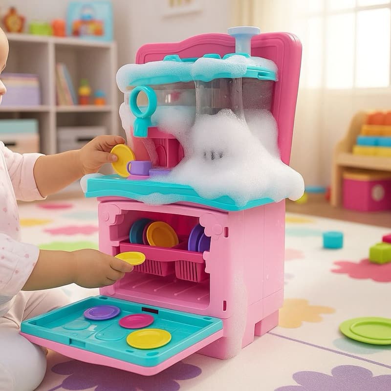 Pia Infantil com Água e Bolhas Brinquedo de Casinha Educativo Menina Bebê – Cardoso Toys