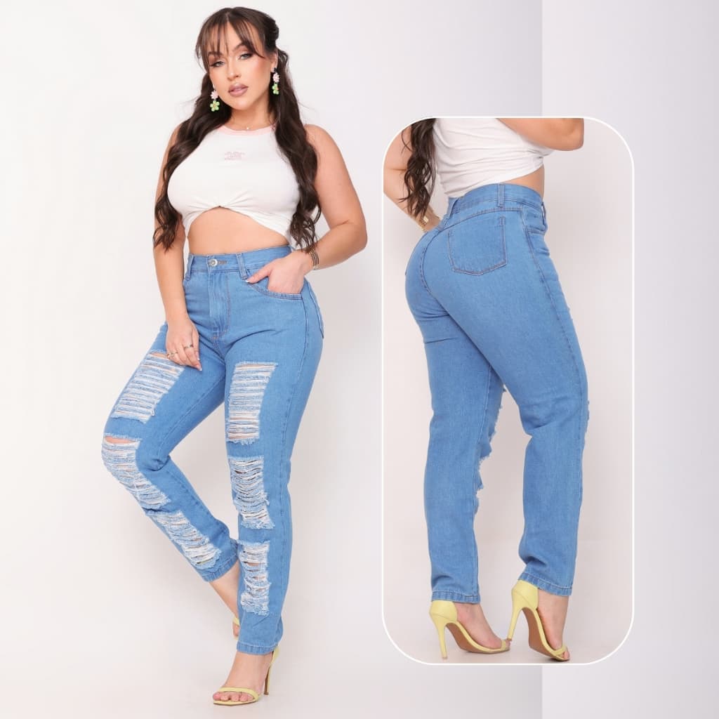 Calça MOM Jeans Feminina Boyfrend Altissima Qualidade