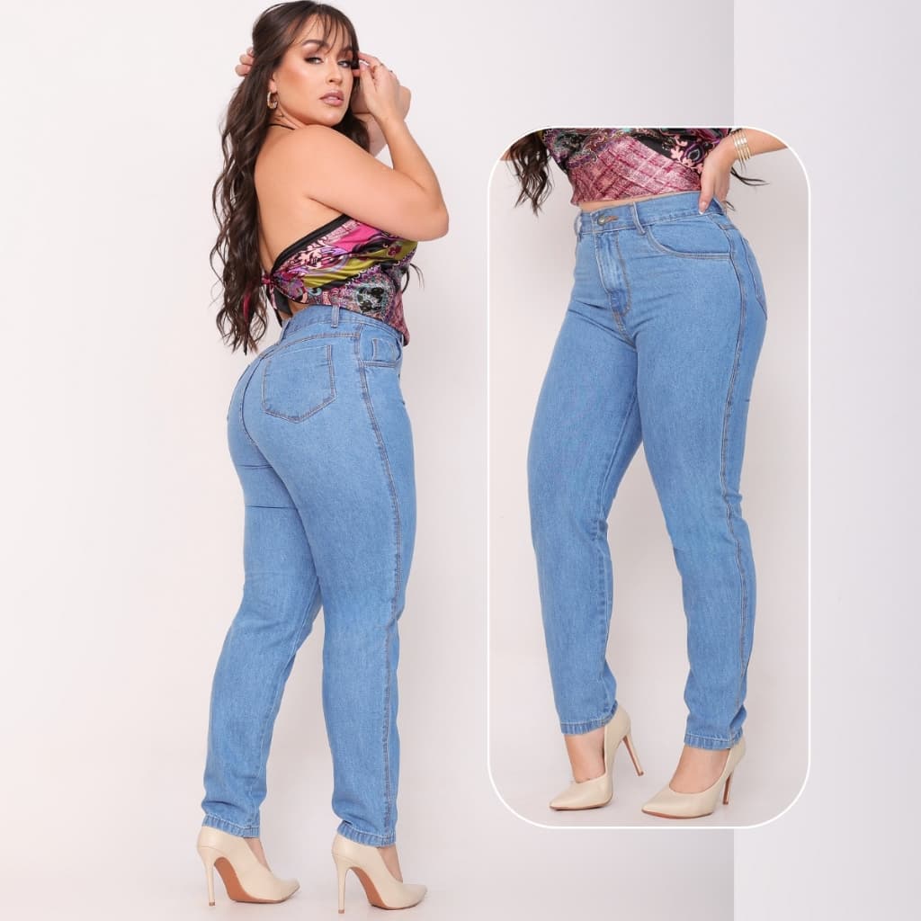 Calça MOM Jeans Feminina Cintura Alta