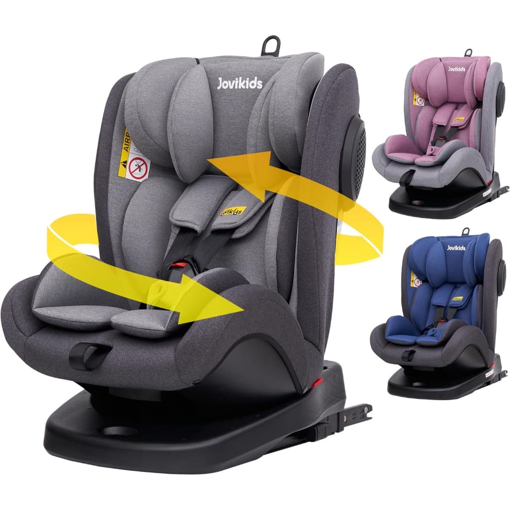 Cadeira de Segurança Carro ISOFIX e Top Tether Ergonômico 360 Graus 3 em 1 De 0 a 12 Anos Jovikids