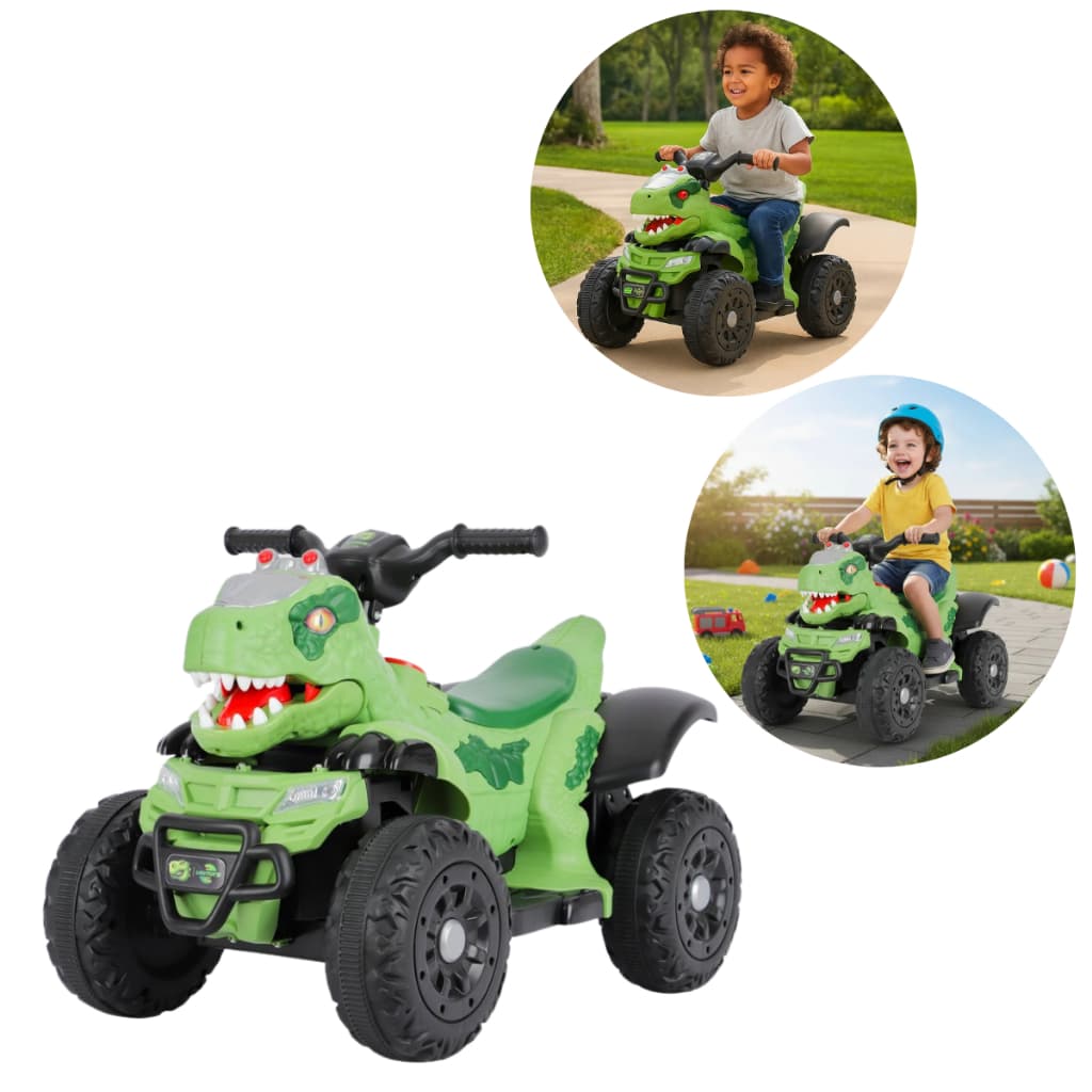 Quadriciclo Infantil Elétrico 6V Azul Criança Brinquedo Bateria Passeio Estilo Mot Triciclo Elétrico