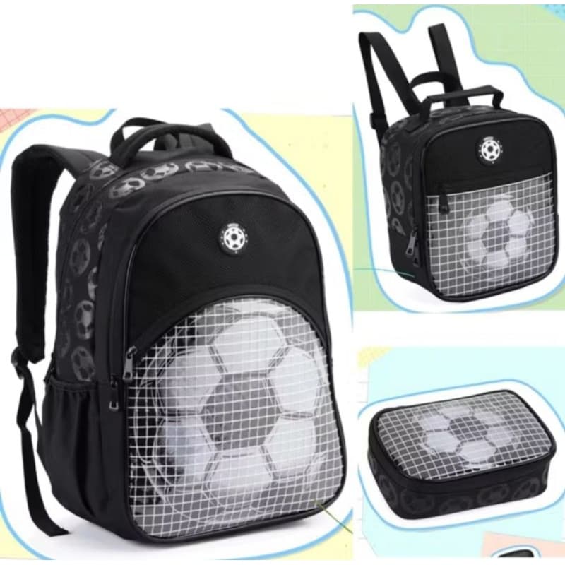 KIT MOCHILA DE BOLA COM LANCHEIRA E ESTOJO MASCULINO DENLEX/ KIT MOCHILA INFANTIL FUTEBOL/ MOCHILA FUTEBOL/ MOCHILA 2026
