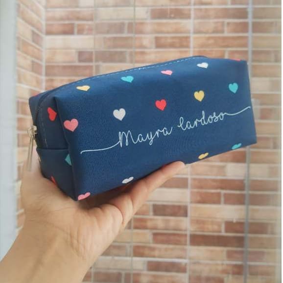 07 Estojo escolar box personalizados com nome para lápis, caneta, estudante, volta as aulas