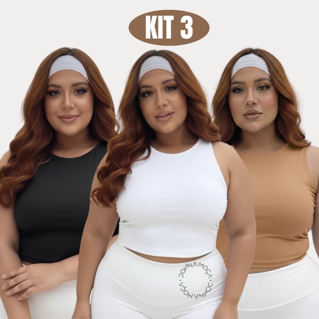 Kit 3 Blusa Feminina Moda Verão Top Gringa Plus Size-yara