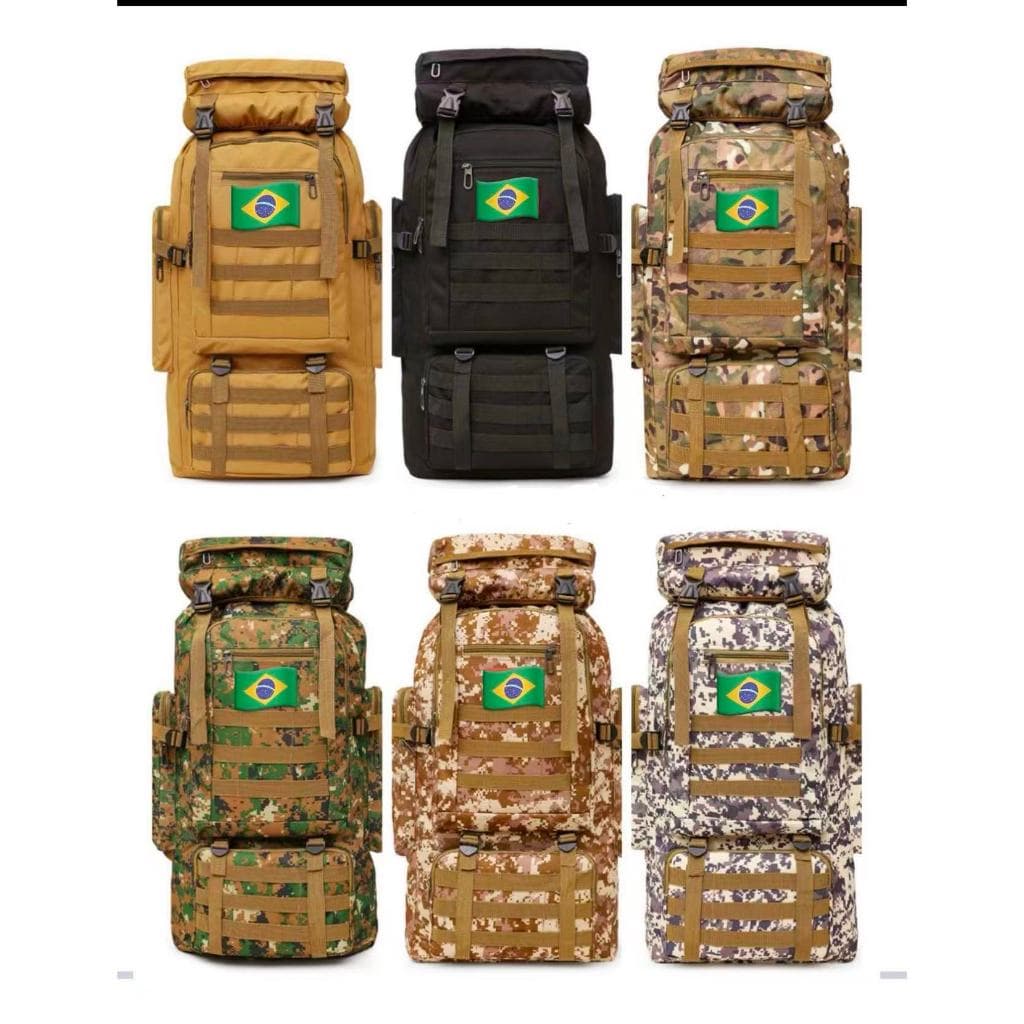 Mochila Grande 70L Caminhada Campismo Viagem Exterior