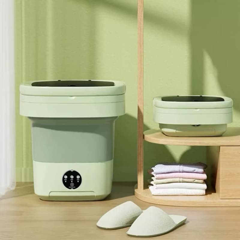 Mini Máquina de Lavar Roupa Dobrável 6,5L Oásis Market OIH-5700 Bivolt Ideal para Roupas Infantis, Peças Íntimas, Panos