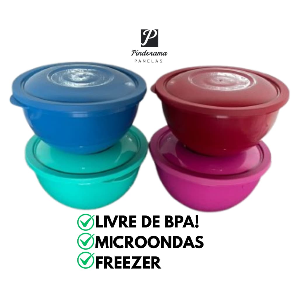 Potes de Plástico Kit Com 4 Unidades 750ml Coloridos P/ Geladeira E Microondas Lava-Louça PRIMEIRA LINHA ENVIO RAPIDO