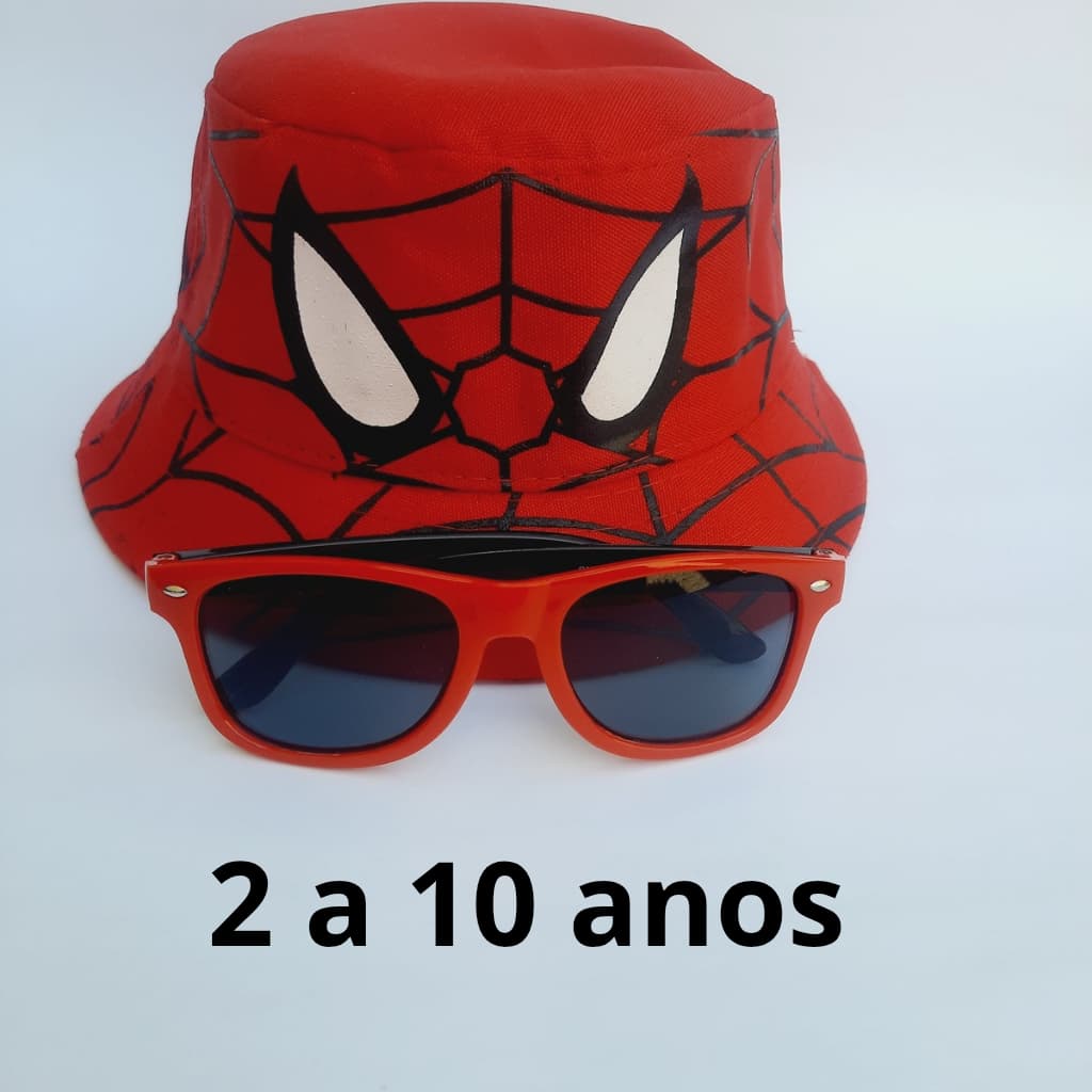 kit infantil chapéu Bucket+Óculos,estiloso ,estilo praia -prteção e estilo para crianças