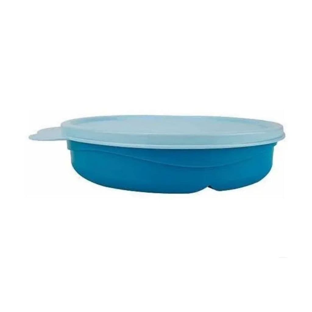 Prato Infantil Tupper Prato 400 ml com Divisória Base Azul Tampa Azul Claro Tupperware®
