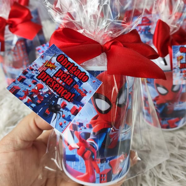Cofrinho Personalizado Homem Aranha com embalagem + laço + tag - FAZEMOS EM TODOS OS TEMAS