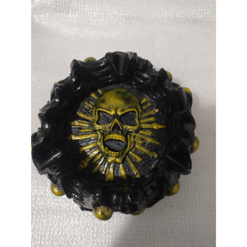 Cinzeiro em Resina Epoxi Preto e Dourado