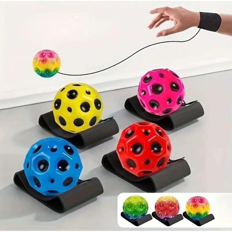 Bola Espacial Com Elastico Brinquedo Lunar Anti Gravidade Terapia Massagem Divertida Criança