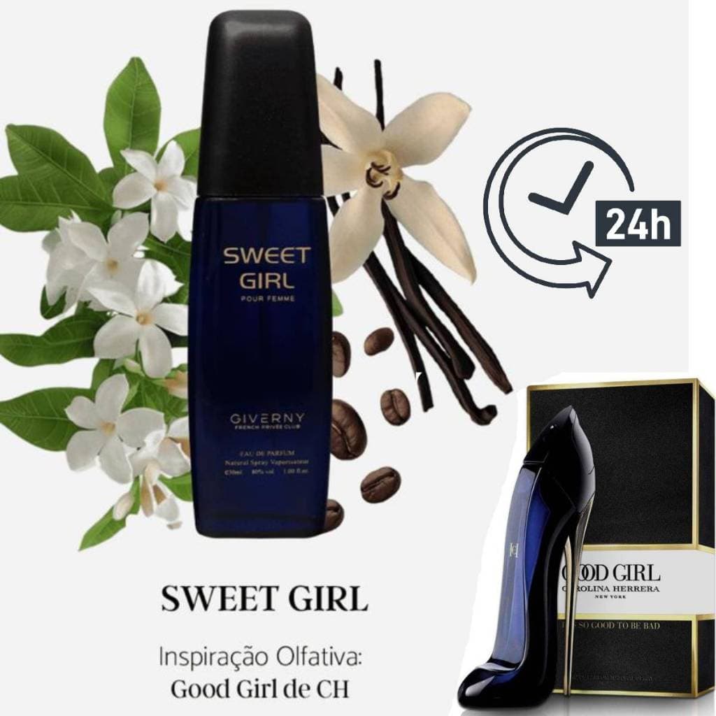 Perfume Sweet Girl Pour Femme 30ml - Lacrado - Envio Imediato