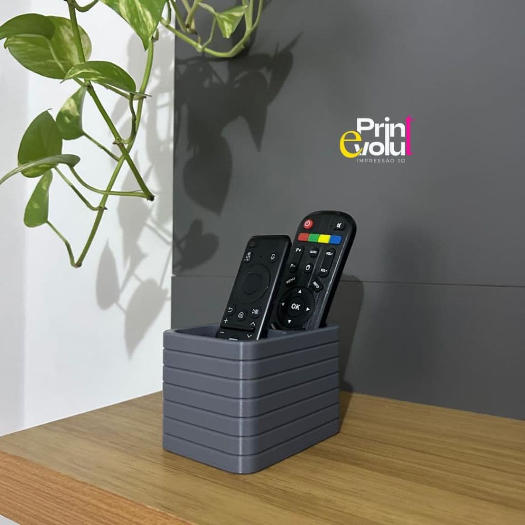 Suporte para controle remoto ripado - TV / Organizador para 1, 2 ou 3 controles