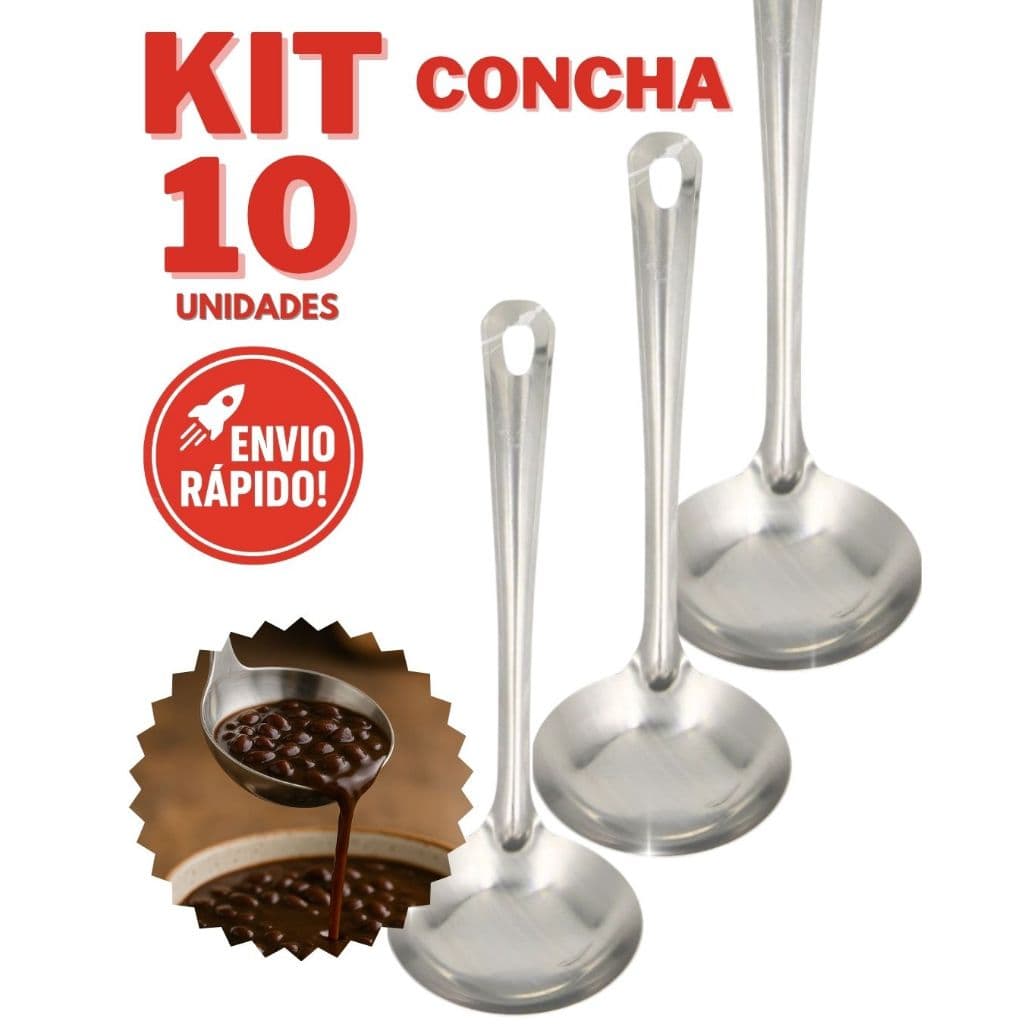 Kit De Concha de Feijão Sopa Inox Utensílio de Cozinha Resistente e Durável Restaurante Buffet Natal