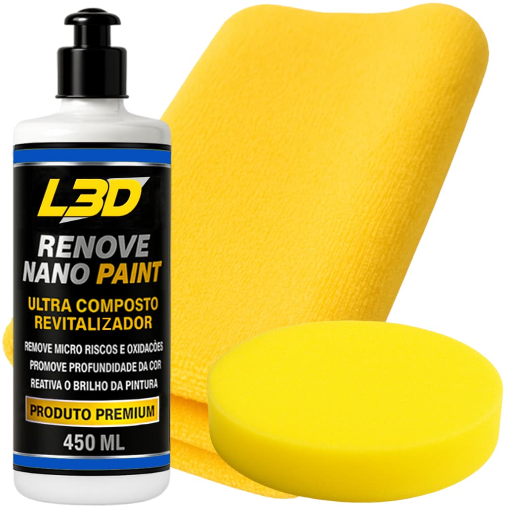 Paint 450ml + Flanela + Aplicador – Polidor e Revitalizador Completo