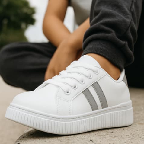 Tênis Infantil Menino Menina Branco Casual Unissex Moda Sapatênis Masculino Feminino