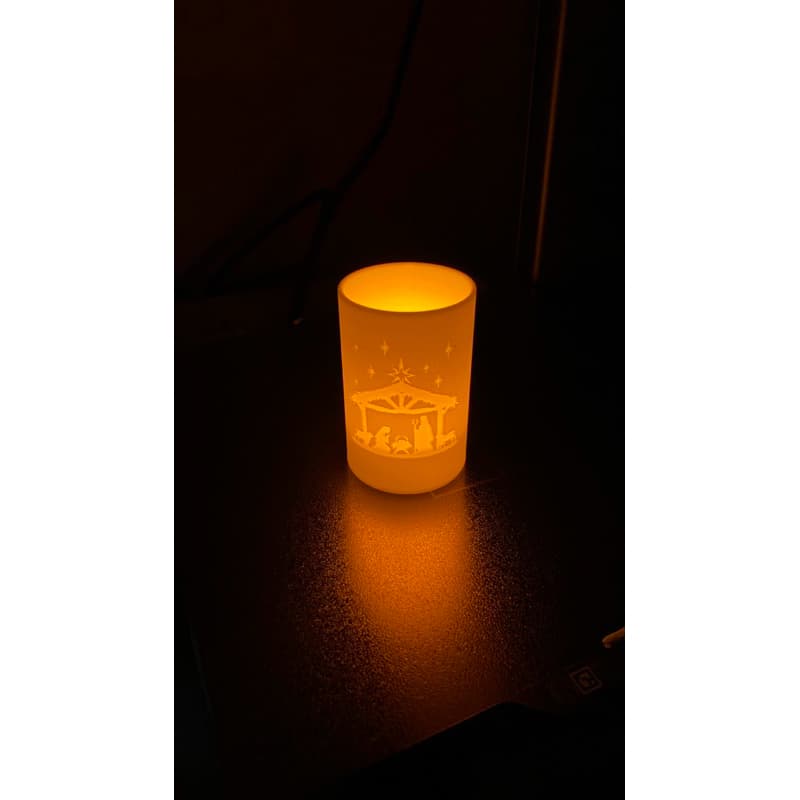 kit 2 copos luminária | enfeite de Natal | copo vela de led | presépio | Natal cristão