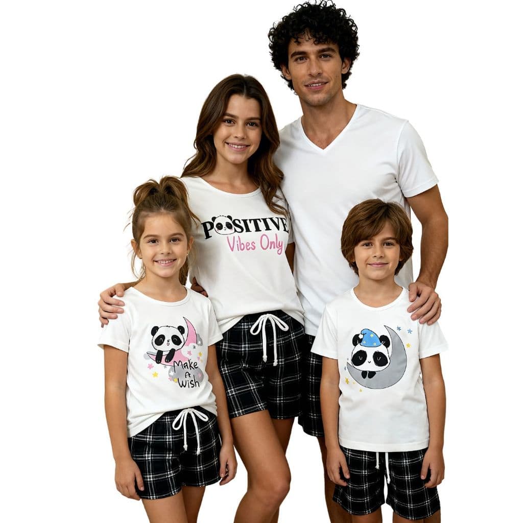 Pijama Família Casal Adulto Infantil Natal Namorados - Tal Pai Tal Filho - Tal Mãe Tal Filha - 2 Pc