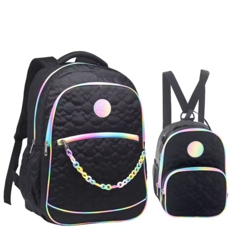 KIT MOCHILA DE COSTA COM LANCHEIRA JUVENIL FEMININA YEPP/ MOCHILA MENINA/ MOCHILA JUVENIL/ MOCHILA 2026 YEPP