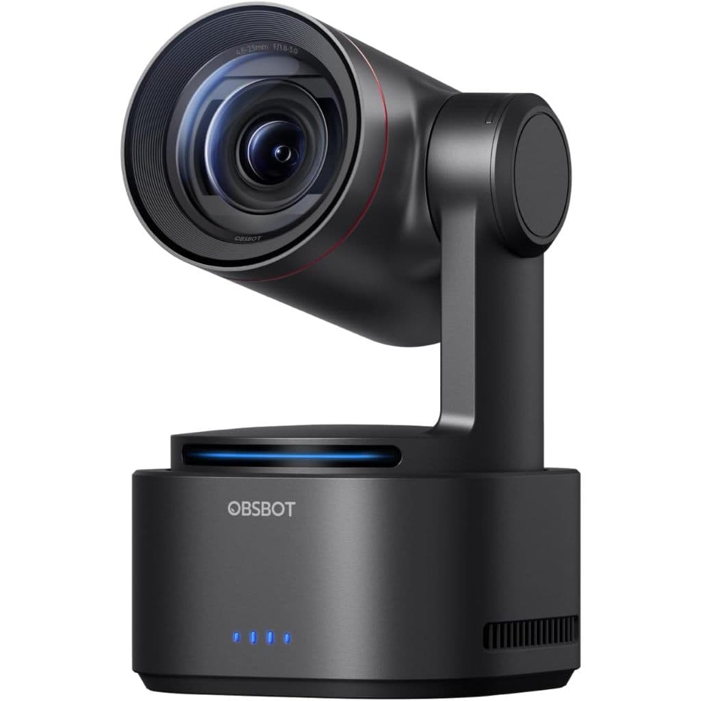 OBSBOT Câmera Tail 2 PTZR NDI 4K 60FPS Com AI Tracking CMOS de 1/3.8 cm 50MP zoom óptico 5X zoom híbrido 12X SDI/HDMI/IP