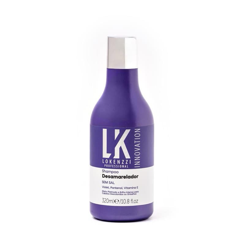 Shampoo Desamarelador  Matizador Roxo Platinado Lokenzzi 320gr